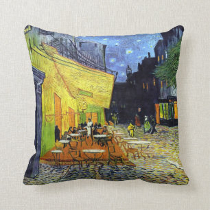 Cafe Terrace at Night by Vincent van Gogh 1888 Cushion