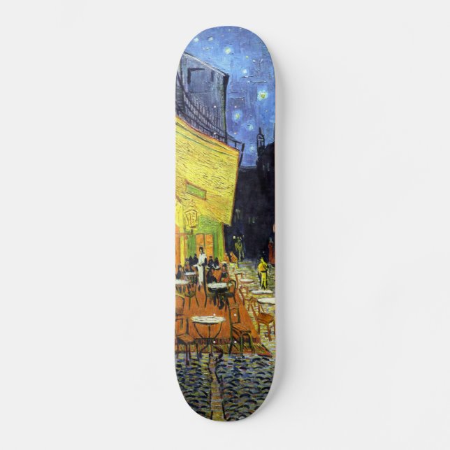 Cafe Terrace at Night by Vincent van Gogh 1888 Skateboard (Front)