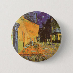 Cafe Terrace at Night by Vincent van Gogh 6 Cm Round Badge