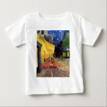 Cafe Terrace at Night by Vincent van Gogh Baby T-Shirt<br><div class="desc">Cafe Terrace on the Place du Forum by Vincent van Gogh is a vintage fine art post impressionism architectural cityscape painting. An exterior view of a restaurant with tables, chairs, waiters, and people dining. A beautiful night with stars in the sky in Arles, France. About the artist: Vincent Willem van...</div>