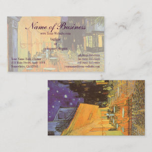 Cafe Terrace at Night by Vincent van Gogh Business Card