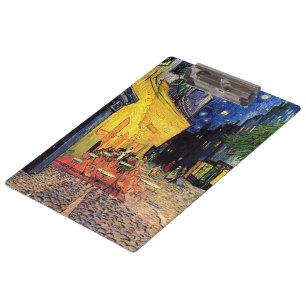 Cafe Terrace at Night by Vincent van Gogh Clipboard