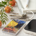 Cafe Terrace at Night by Vincent van Gogh Key Ring<br><div class="desc">Cafe Terrace on the Place du Forum by Vincent van Gogh is a vintage fine art post impressionism architectural cityscape painting. An exterior view of a restaurant with tables, chairs, waiters, and people dining. A beautiful night with stars in the sky in Arles, France. About the artist: Vincent Willem van...</div>