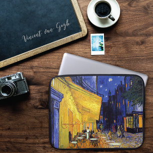 Cafe Terrace at Night by Vincent van Gogh Laptop Sleeve