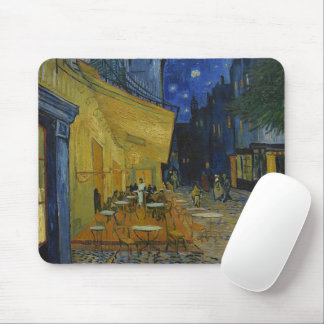 Cafe Terrace at Night by Vincent van Gogh Mouse Pad