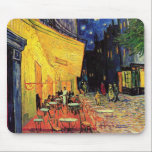 Cafe Terrace at Night by Vincent van Gogh Mouse Pad<br><div class="desc">Cafe Terrace on the Place du Forum by Vincent van Gogh is a vintage fine art post impressionism architectural cityscape painting. An exterior view of a restaurant with tables, chairs, waiters, and people dining. A beautiful night with stars in the sky in Arles, France. About the artist: Vincent Willem van...</div>