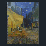 Cafe Terrace at Night by Vincent van Gogh  Notebook<br><div class="desc">Cafe Terrace at Night. 

Painted in 1888 by Vincent van Gogh. 

This image is in the public domain.</div>