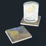 Cafe Terrace at Night by Vincent van Gogh  Stone Coaster<br><div class="desc">Cafe Terrace at Night. 

Painted in 1888 by Vincent van Gogh. 

This image is in the public domain.</div>