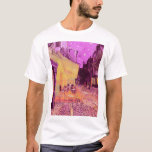 Café Terrace at Night by Vincent van Gogh T-Shirt<br><div class="desc">Café Terrace at Night (1888) by Vincent van Gogh through rose-tinted lenses.</div>