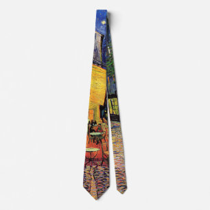 Cafe Terrace at Night by Vincent van Gogh Tie