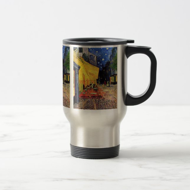 Cafe Terrace at Night by Vincent van Gogh Travel Mug (Right)