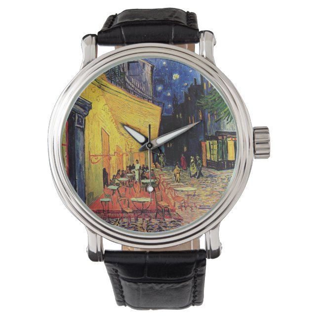 Cafe Terrace at Night by Vincent van Gogh Watch (Front)