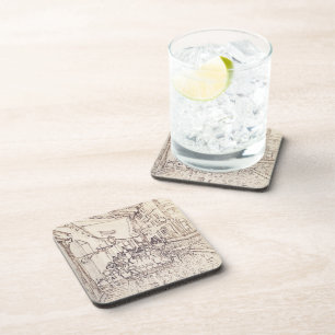 Cafe Terrace at Night, Fine Art Sketch, Van Gogh Coaster