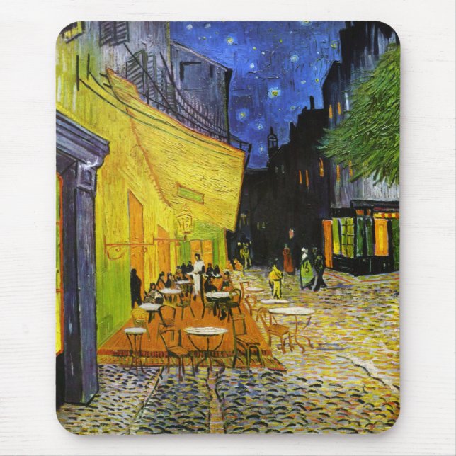Cafe Terrace at Night Mouse Pad (Front)