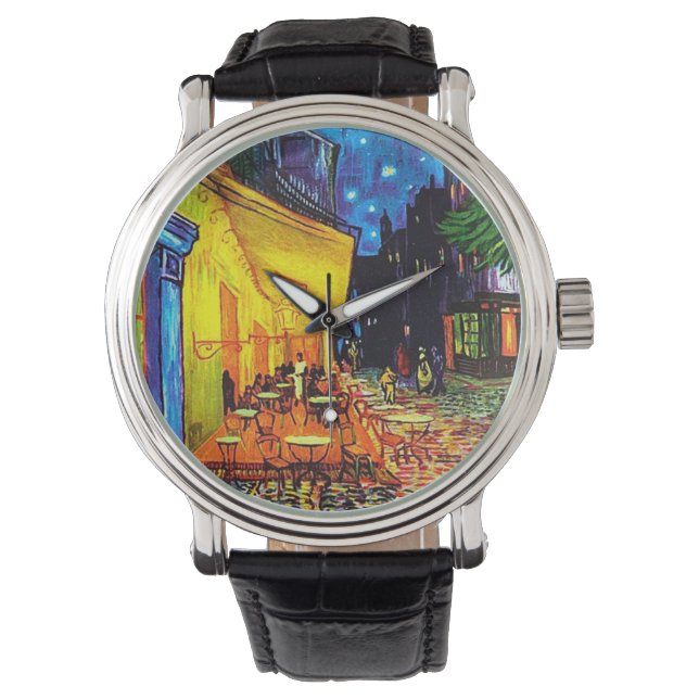 Café Terrace At Night Painting Vincent van Gogh Watch (Front)