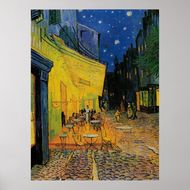 Cafe Terrace At Night Poster (Front)