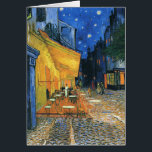 Cafe Terrace at Night Van Gogh Card<br><div class="desc">Café Terrace at Night,  also known as The Cafe Terrace on the Place du Forum,  was painted by Vincent van Gogh in Arles,  France,  mid-September 1888.</div>
