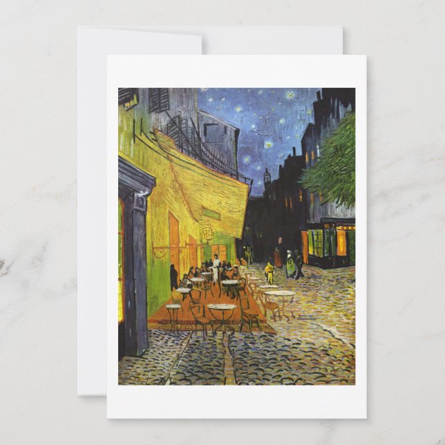 Cafe Terrace at Night Van Gogh Holiday Card (Front)