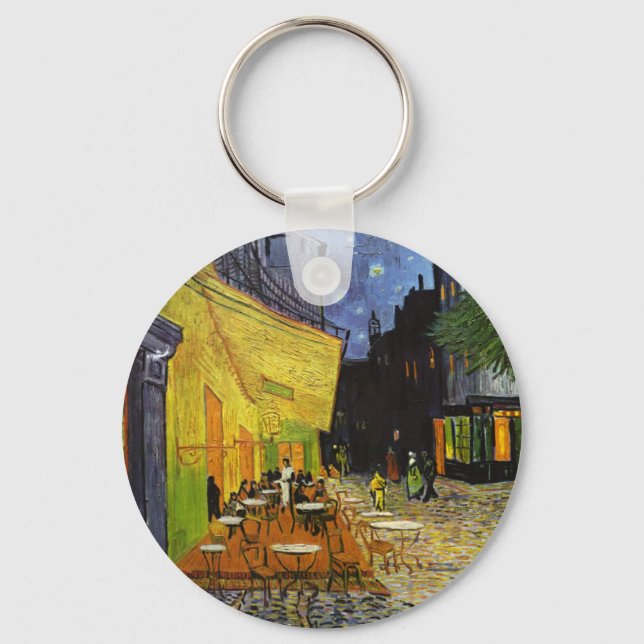 Cafe Terrace at Night Van Gogh Key Ring (Front)