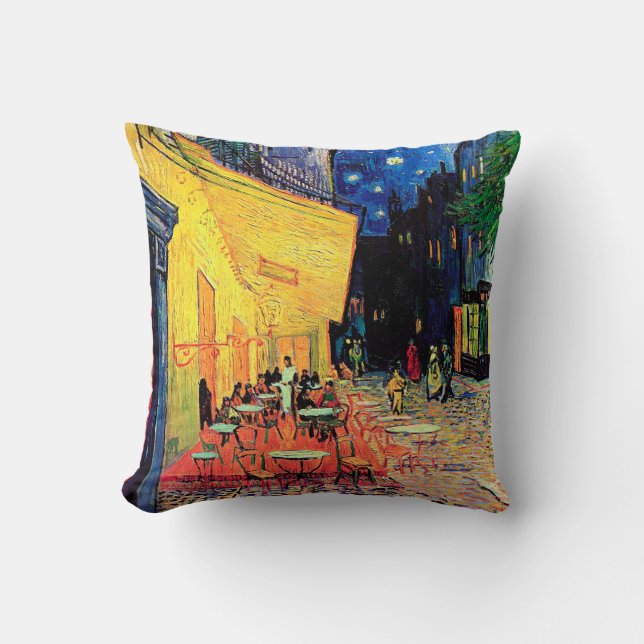 Cafe Terrace at Night, Vincent van Gogh, 1888 Cushion (Front)