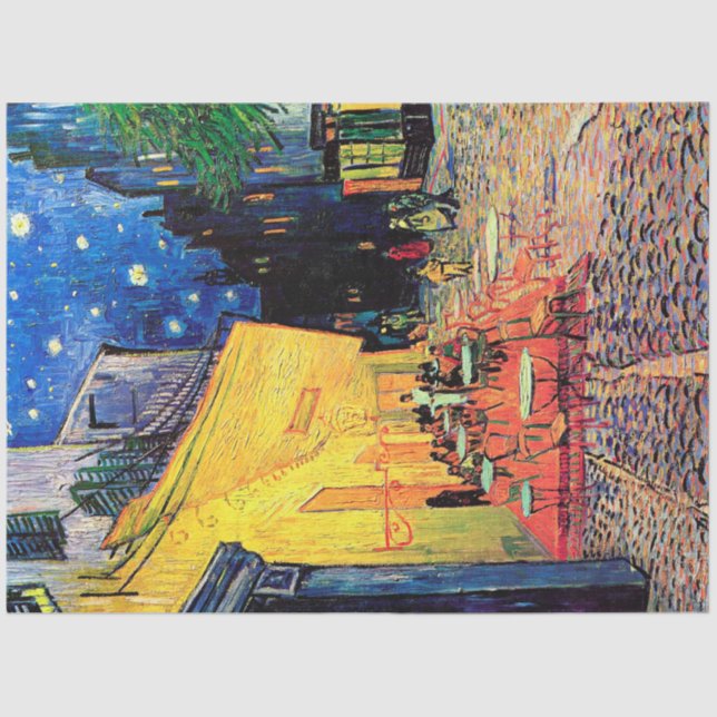 Cafe Terrace at Night, Vincent van Gogh, 1888 Tissue Paper (Front)