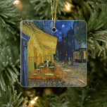 Cafe Terrace at Night | Vincent van Gogh Ceramic Ornament<br><div class="desc">Cafe Terrace at Night (1888) by Vincent van Gogh is a luminous and iconic depiction of a cosy outdoor café in Arles, France, under a starry evening sky. The vibrant yellow glow of the café contrasts beautifully with the deep blue of the night, creating a warm, inviting ambiance. Van Gogh’s...</div>