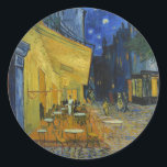 Cafe Terrace at Night | Vincent van Gogh Classic Round Sticker<br><div class="desc">Cafe Terrace at Night (1888) by Vincent van Gogh is a luminous and iconic depiction of a cosy outdoor café in Arles, France, under a starry evening sky. The vibrant yellow glow of the café contrasts beautifully with the deep blue of the night, creating a warm, inviting ambiance. Van Gogh’s...</div>