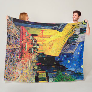 Cafe Terrace at Night, Vincent van Gogh Fleece Blanket