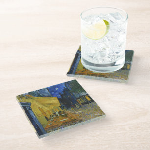 Cafe Terrace at Night   Vincent van Gogh Glass Coaster