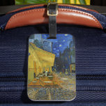 Cafe Terrace at Night | Vincent van Gogh Luggage Tag<br><div class="desc">Cafe Terrace at Night (1888) by Vincent van Gogh is a luminous and iconic depiction of a cosy outdoor café in Arles, France, under a starry evening sky. The vibrant yellow glow of the café contrasts beautifully with the deep blue of the night, creating a warm, inviting ambiance. Van Gogh’s...</div>