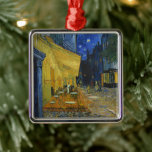 Cafe Terrace at Night | Vincent van Gogh Metal Ornament<br><div class="desc">Cafe Terrace at Night (1888) by Vincent van Gogh is a luminous and iconic depiction of a cosy outdoor café in Arles, France, under a starry evening sky. The vibrant yellow glow of the café contrasts beautifully with the deep blue of the night, creating a warm, inviting ambiance. Van Gogh’s...</div>