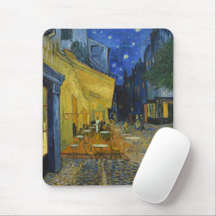 Cafe Terrace at Night   Vincent Van Gogh Mouse Pad