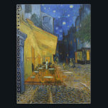 Cafe Terrace at Night | Vincent van Gogh Notebook<br><div class="desc">Cafe Terrace at Night (1888) by Vincent van Gogh is a luminous and iconic depiction of a cosy outdoor café in Arles, France, under a starry evening sky. The vibrant yellow glow of the café contrasts beautifully with the deep blue of the night, creating a warm, inviting ambiance. Van Gogh’s...</div>
