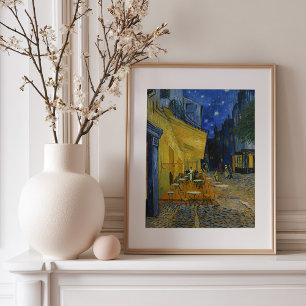 Cafe Terrace at Night Vincent van Gogh Poster
