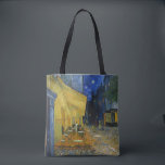 Cafe Terrace at Night | Vincent van Gogh Tote Bag<br><div class="desc">Cafe Terrace at Night (1888) by Vincent van Gogh is a luminous and iconic depiction of a cosy outdoor café in Arles, France, under a starry evening sky. The vibrant yellow glow of the café contrasts beautifully with the deep blue of the night, creating a warm, inviting ambiance. Van Gogh’s...</div>