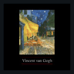 Cafe Terrace by van Gogh Poster Print<br><div class="desc">Post-Impressionist Parisian City Scenes: Cafe Terrace Painting by Vincent van Gogh - Classic Masterpieces</div>
