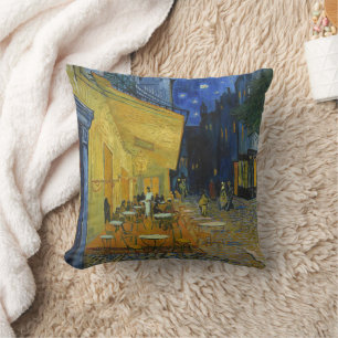 Café Terrace by Vincent Van Gogh Cushion