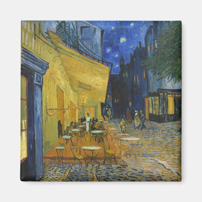Café Terrace by Vincent Van Gogh  Magnet (Front)