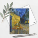 Café Terrace by Vincent Van Gogh  Postcard<br><div class="desc">Bring the magic of Vincent van Gogh’s masterpiece "Café Terrace at Night" to your collection with this beautifully printed art postcard. Featuring the iconic 1888 painting with its vibrant yellow café lights against a starry night sky, this postcard is perfect for art lovers, collectors, and Van Gogh enthusiasts. Whether you’re...</div>