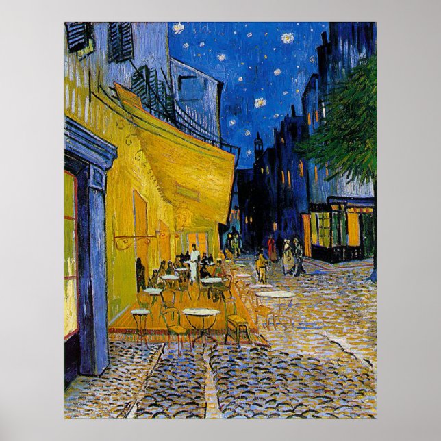 Cafe Terrace by Vincent van Gogh Poster (Front)