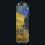 Café Terrace by Vincent Van Gogh  Thermal Tumbler<br><div class="desc">This painting of a colourful outdoor view is a picturesque work, the vision of a relaxed spectator who enjoys the charm of his surrounding without any concern. It recalls Van Gogh's mood when he wrote that "the night is more alive and more richly coloured than the day." The yellow of...</div>