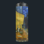 Café Terrace by Vincent Van Gogh  Thermal Tumbler<br><div class="desc">This painting of a colourful outdoor view is a picturesque work, the vision of a relaxed spectator who enjoys the charm of his surrounding without any concern. It recalls Van Gogh's mood when he wrote that "the night is more alive and more richly coloured than the day." The yellow of...</div>