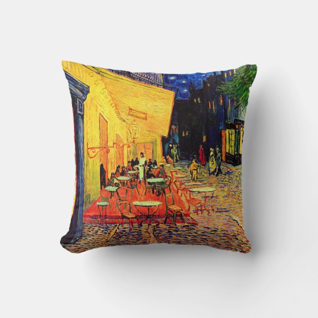 Cafe Terrace (F467) Van Gogh Fine Art Cushion (Front)