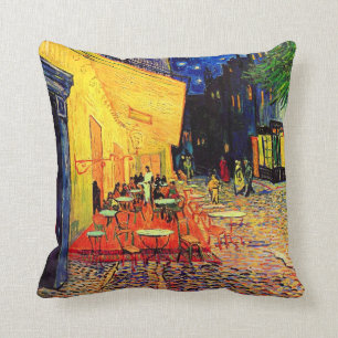 Cafe Terrace (F467) Van Gogh Fine Art Cushion