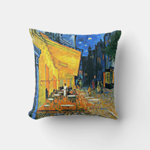 Cafe Terrace fine art painting by Vincent van Gogh Cushion