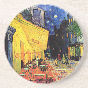 Café Terrace on the Place du Forum, Arles at Night Coaster