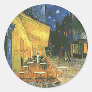Cafe Terrace - Vincent van Gogh Classic Round Sticker