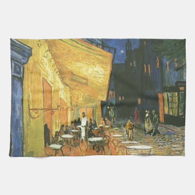 Cafe Terrace - Vincent van Gogh Tea Towel (Horizontal)