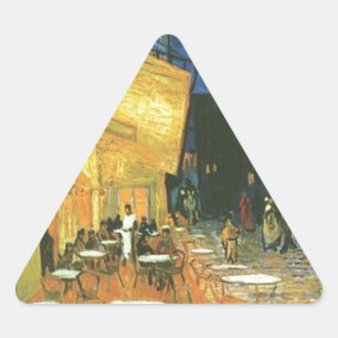 Cafe Terrace - Vincent van Gogh Triangle Sticker