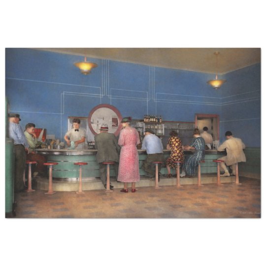 Cafe - The half way point 1938 Tissue Paper